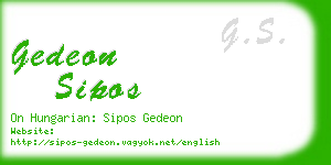 gedeon sipos business card